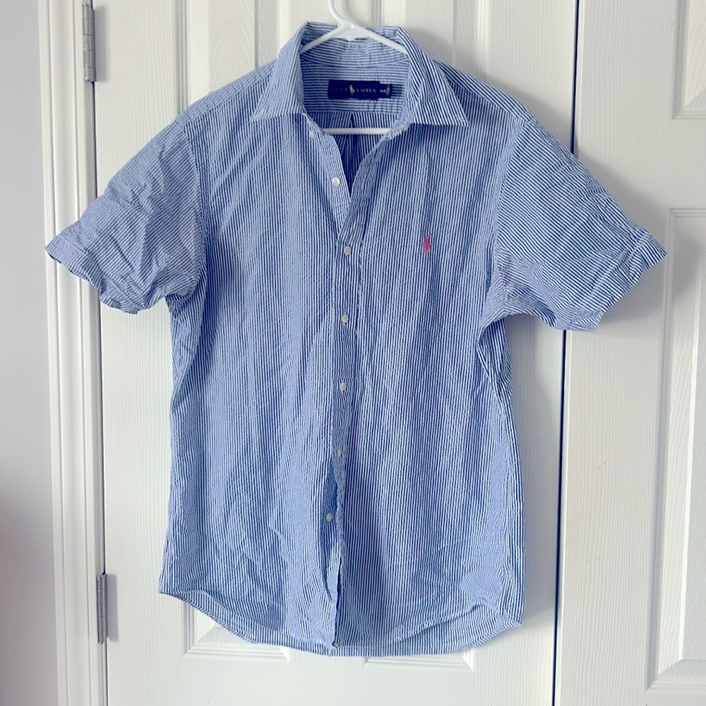 Ralph Lauren Men’s Med short sleeve button down hundred percent cotton